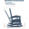 Outdoor Adirondack Rocking Chair - All-Weather HDPE Porch Rocker with High Back, Outdoor Fire Pit Chair for Garden, Lawn, Yard, Patio, Backyard - 4 of 4