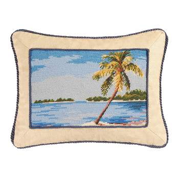 C&F Home 12" x 16" Palm Tree Needlepoint Pillow