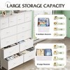 12-Drawer Tall Fabric Dresser with Wood Top and Steel Frame, Storage Chest of Drawers for Bedroom, Closet - 3 of 4