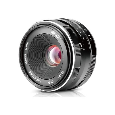  Meike 25mm f/1.8 Lens for Micro-Four Thirds (M4/3), Black 