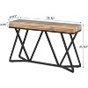 Tribesigns 55.12 Inches Console Table, Farmhouse Sofa Table Wood Entryway Table with Unique Metal Base - 3 of 4