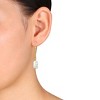 EVERLY JEWELRY | Yellow Silver Cultured Freshwater Pearl Shepard Hook Drop Earrings with Curb Chain - 3 of 4