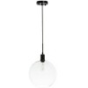 Elegant Lighting Emett 1 light Black and Clear glass pendant - 3 of 4