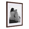 DesignOvation Gallery Rectangle Wood Wall Frame, 14x18 matted to 11x14, Walnut Brown - 3 of 4