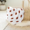 Sweet Jojo Designs Boy Swaddle Baby Blanket Watercolor Sports Theme Brown and White - 4 of 4