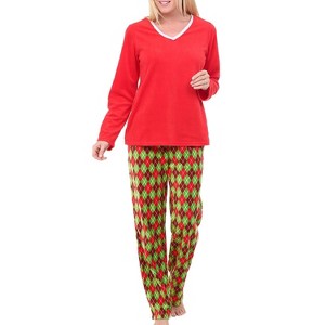 ADR Women's PJ Set, Fleece Pajama Pants & Top, Cozy PJs for, Lady Pajamas - 1 of 4