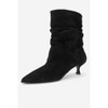 Balei - Black Suede Leather Pointed Toe Boot (Women) black suede 7 Forever & Always Shoes US - 4 of 4