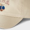 Girls' USA Teddy Bear Baseball Hat - Beige - 3 of 3