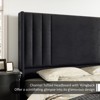 AMERLIFE Velvet Upholstered Platform Bed with Vertical Channel Tufted Headboard/Wingback - 4 of 4