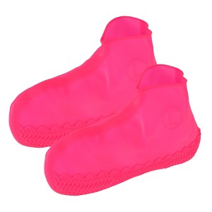 Unique Bargains Silicone Shoes Covers Rain Boots Reusable Rain Shoe Covers Non-Slip 1 Pair - 1 of 4