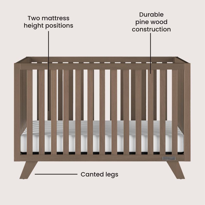 Child Craft SOHO 4-in-1 Convertible Crib - Dusty Heather, 5 of 10