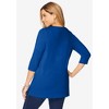 Jessica London Women's Plus Size Stretch Knit Zip Tunic - 3 of 4