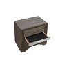 HomeStock Grey Nightstand with 26x26x17 Dimensions, Modern Bedside Table with Smooth Finish, No Assembly and Storage Space - 4 of 4