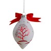 Northlight 5" Red and White Moose Christmas Teardrop Ornament - 3 of 4