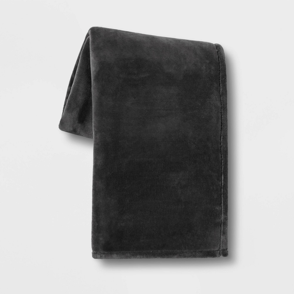 50"x70" Oversized Primalush Throw Blanket Gray - Threshold