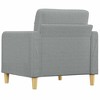 vidaXL Light Gray Single Seater Sofa Chair - Breathable Fabric with Robust Metal Frame - Modern Design for Living Room or Bedroom - 4 of 4