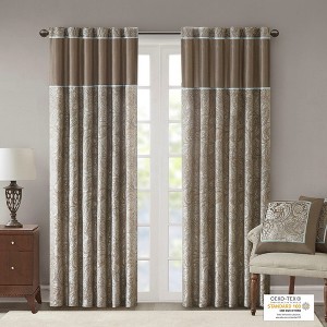 MAYEERTY Jacquard Curtain Panel Pair(2 Pcs Window Panels) - 1 of 4