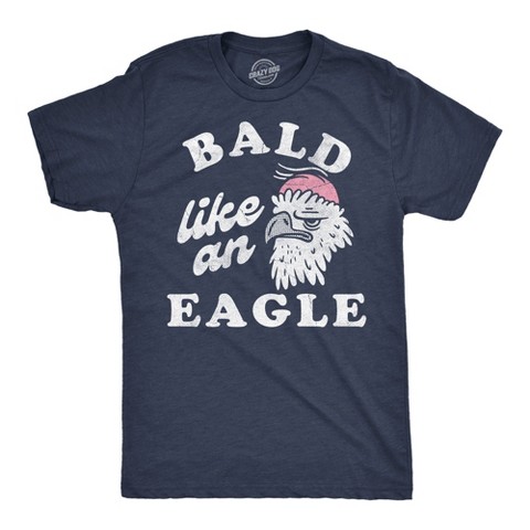 Мужские футболки Crazy Dog T-Shirts, Inc. Mens Funny T Shirts Bald Like An Eagle Sarcastic Hair Loss Graphic Novelty Tee for Men - Crazy Dog Men's T Shirt for Animal Lovers Navy S