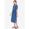 Woman Within Plus Size Short-Sleeve Denim Dress - 4 of 4