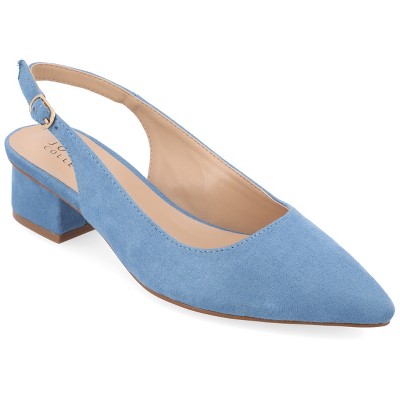 Journee Collection Womens Sylvia Sling Back Covered Block Heel Pumps ...