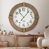 VIP Wood 42.5 in. Brown Traditional Wall Clock - 3 of 4