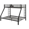 NicBex Twin XL over Queen Bunk Bed Metal Bed Frame with Ladder and Full Length Guardrail, Space Saving, No Box Spring Required, Black - 3 of 4