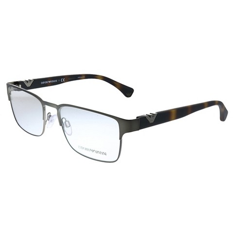 Emporio Armani Ea 1027 3003 Unisex Square Eyeglasses Matte Gunmetal ...