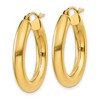 Black Bow Jewelry 4mm x 25mm 14k Yellow Gold Classic Round Hoop Earrings - 2 of 4