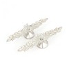 Unique Bargains Silver Rose Flower Door Knobs Dresser Cabinet Pull Handles Silver Tone 7"x1.8"x1" 4pcs - 3 of 3