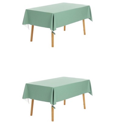 Unique Bargains Kitchen Dining Room Washable Water Resistance Faux Leather Table Cover 2 Pcs