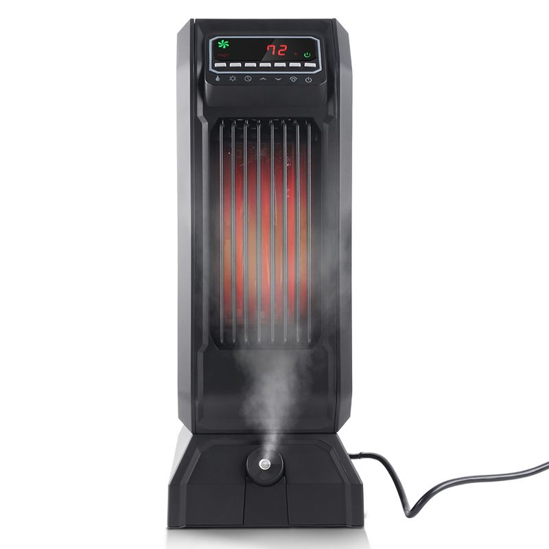 Lifesmart HT1201 120 Volt Electric Infrared Quartz Heater and Humidifier Combination with Remote Control and 750 Watt, 1500 Watt, and Eco Mode, Black, 2 of 7