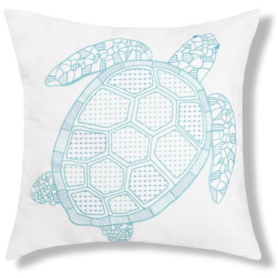 C&F Home 18" x 18" Turtle Indoor / Outdoor Embroidered Throw Pillow