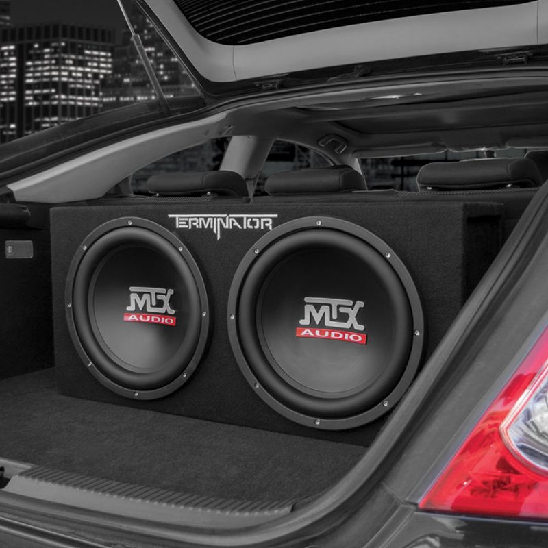 MTX 12" 400 Watt RMS Dual Loaded 1200 Watt Car Subwoofer Enclosure Audio with Sub Box, Mono Block & 8-Gauge Amplifier Complete Wiring Installation Kit, 3 of 7