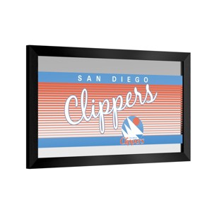 NBA Hardwood Classics Black Framed Bar Mirror by Trademark Gameroom - 1 of 4