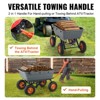 VEVOR Garden Cart, Durable Poly Dump Cart with Simple Assembly Steel Structure, Handy Wheelbarrow with 1500 lbs Load Capacity, 13 inch Wheels - 4 of 4