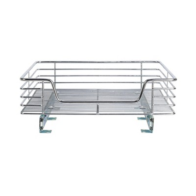 Chrome-Plated Steel Single Tier Pull-Out Cabinet Organizer