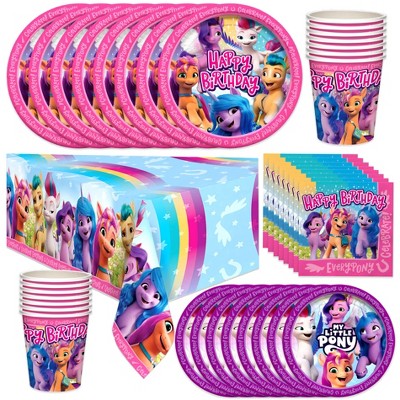 Treasures Gifted My Little Pony Party Tableware Deluxe Set for 16 Guests