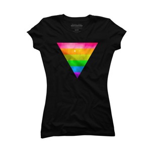 Adult Design By Humans Pride Rainbow Galaxy Triangle By TheRandom T-Shirt - 1 of 2