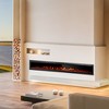 Erommy 100" Electric Fireplace, Wall Mounted and Recessed Fireplace Heater with Remote Control &Timer, 9 Color LED Flamer, Crystals Only, 750/1500W - 3 of 4