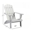FONTOI Adirondack Chairs, Folding Adirondack Chairs, Outdoor Backyard Chairs with Reclining Seat Back for Garden, White, 29"*37"*35" - 2 of 4