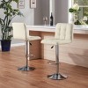 FURNIinspire Counter and Bar Stools 2 Pieces High Chair Bar Stools Counter Bar Stools Barstools for Kitchen Counter, White, 17.32"*20.08"*37.01" - 2 of 4