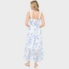 August Sky Women's Lace Trim Floral Midi Dress - 2 of 4