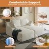 78'' Velvet Convertible Sectional Sofas, Cozy Sleeper Lounger Sofa with Thick Cushions and Throw Pillows for Living Room, No Assembly Required - 2 of 4