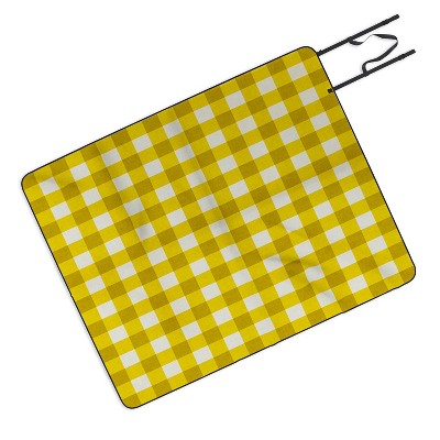 Holli Zollinger Yellow Gingham Picnic Blanket - Deny Designs