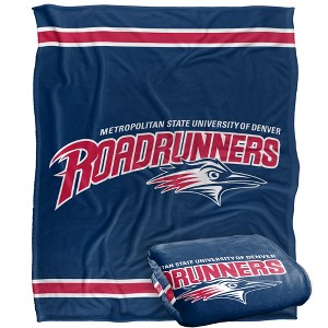 Metro State University Of Denver Primary Logo Stripes Silky 50x60 Blanket, 1 Sided - 1 of 4