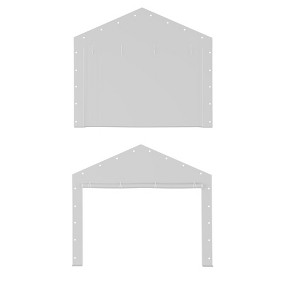 Carport Zipper Door Replacement for Portable Garage - PE Fabric, Fits 13' x 20' and 13' x 25' Frames (Frame Not Included) - 1 of 4