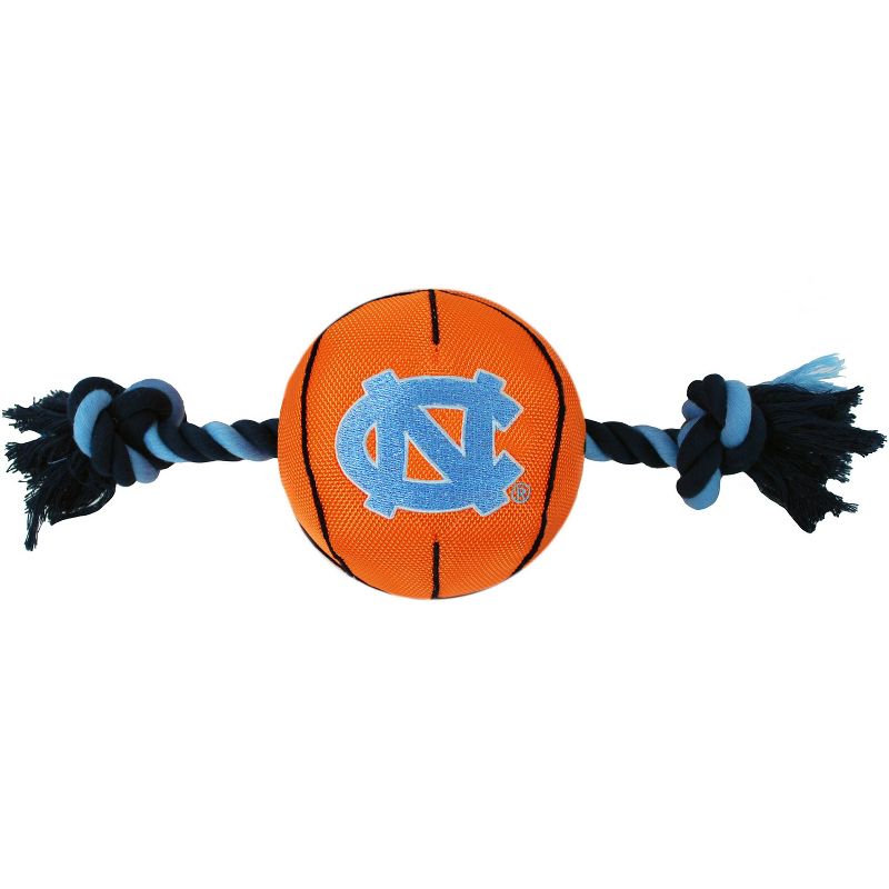 NCAA North Carolina Tar Heels Basketball Rope Dog Toy, 1 of 4