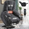 NicBex Recliner Chair Power Lift Chair with USB Ports Message Chair with Heating Oversized Recliner with Cup Holders for Living Room - 2 of 4