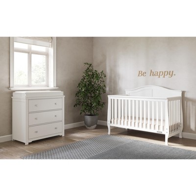 Child Craft Camden Crib and Dresser Nursery Set, 2-Piece, Includes 4-in-1 Convertible Crib and 3 Drawer Dresser