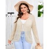 Clearlove Women's Plus Size Tie Front Cardigan Sweaters Long Sleeve Bow Sweater Fall Winter Trendy Outerwear Tops - 4 of 4